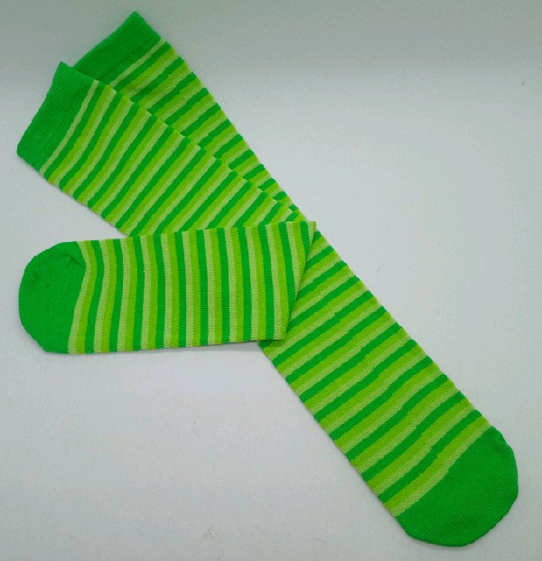 Knee High - Thin Stripe - 3 Shades of Green