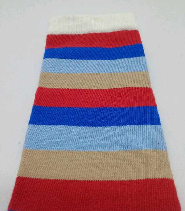 Knee High - Broad Stripe - Blue, Red, Khaki & Powder Blue