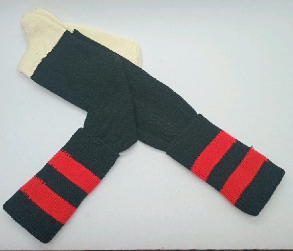 Rugby Sock - Black with Red stripe