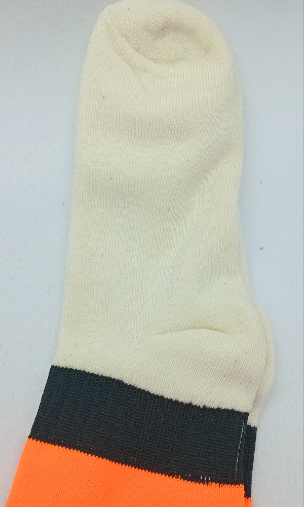Nylon with Padded Cotton Foot - Orange & Black