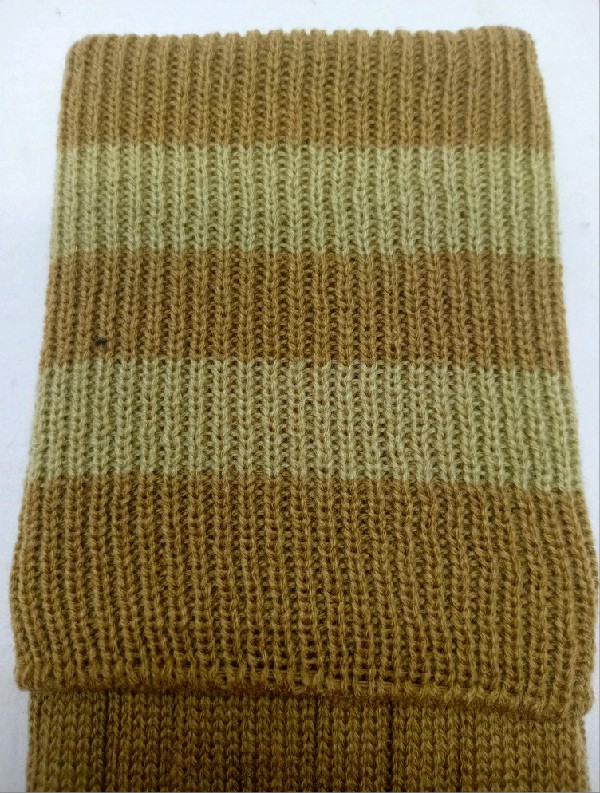 Rugby Sock - Dark Khaki with Light Khahi stripe