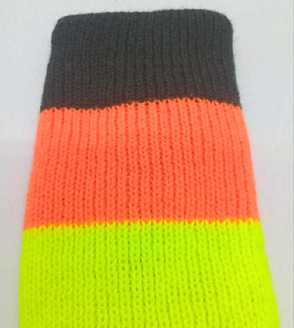 Neon Striped Rugby / Hockey - Black & Yellow & Orange
