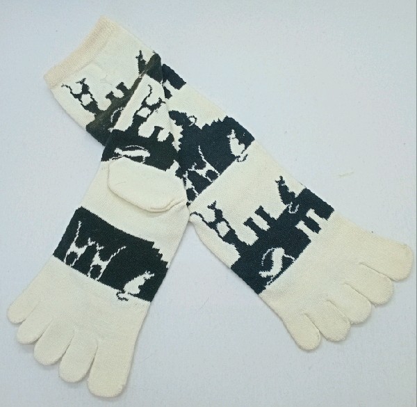 Toe Socks with Cat Design