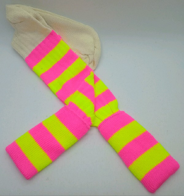 Neon Striped Rugby / Hockey - Yellow & Pink