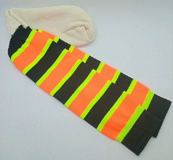 Nylon Rugby /Hockey with Padded Foot - Orange, Yellow  & Black