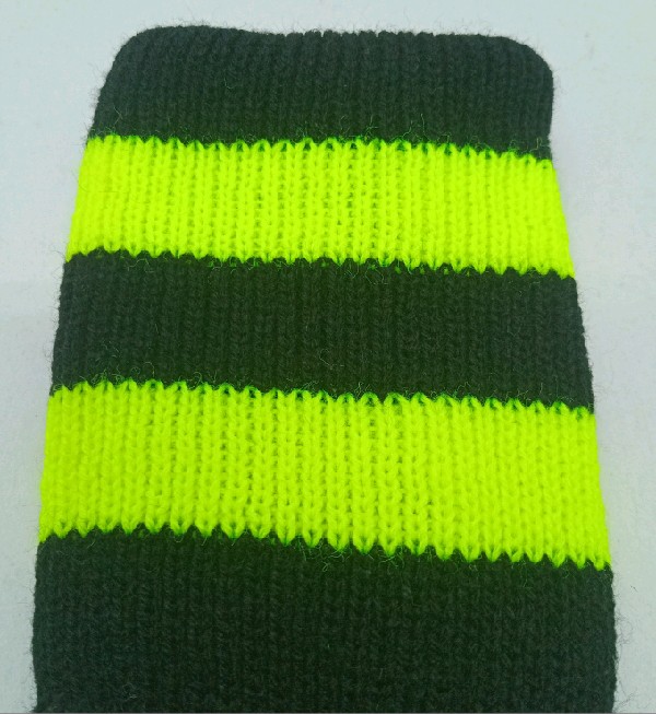 Neon Striped Hockey - Black & Yellow