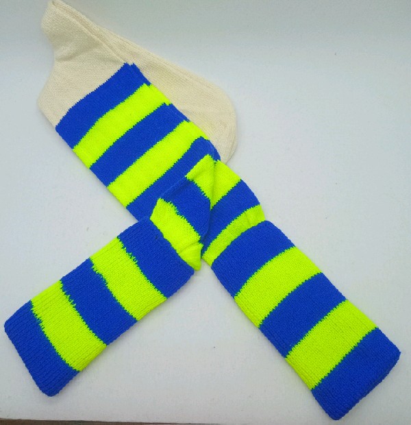 Neon Striped Rugby / Hockey - Yellow & Blue