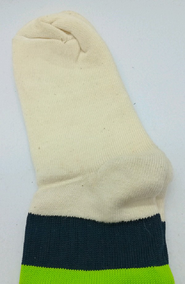Nylon with Padded Cotton Foot - Green & Black