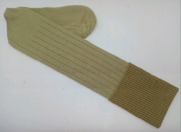 Khaki Golfhose with Dark Khaki Turnover