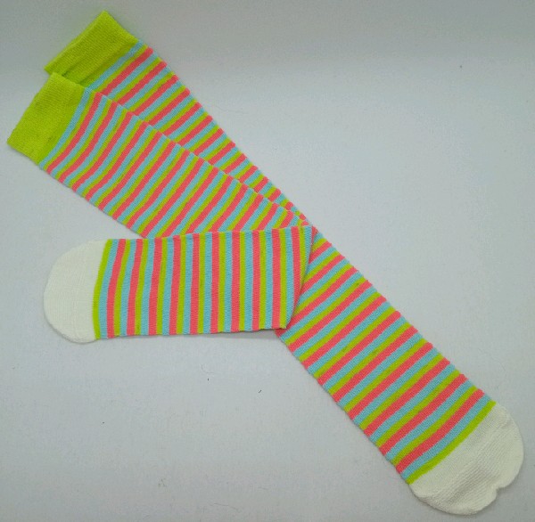Knee High - Thin Stripe - Blue, Green & Red