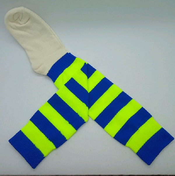 Nylon with Padded Cotton Foot - Yellow & Blue