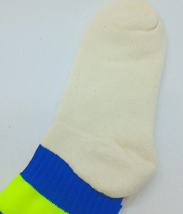 Nylon with Padded Cotton Foot - Yellow & Blue