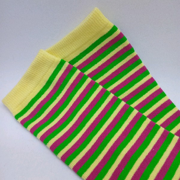 Knee High - Thin Stripe - Yellow, Maroon & Green