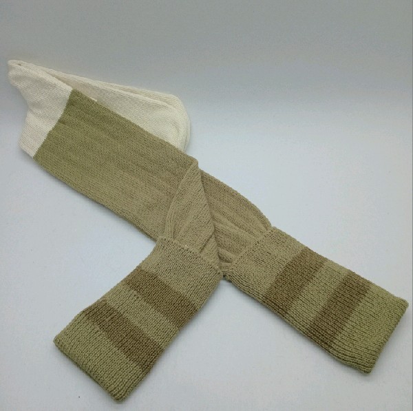 Rugby Sock - Khaki with Light Brown stripe