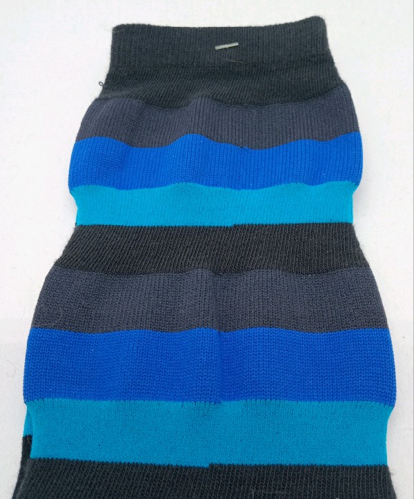 Knee High - Broad Stripe - Navy, Grey, Black & Blue