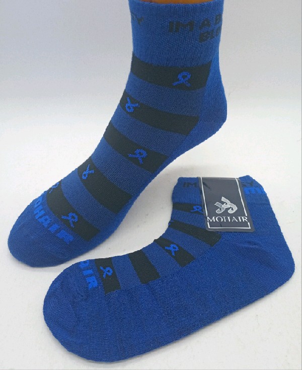 Low Cut - Mohair - Royal Blue & Black