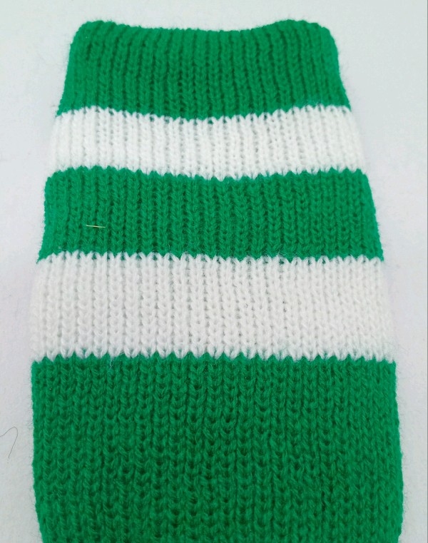 Rugby Sock - Green with White stripe