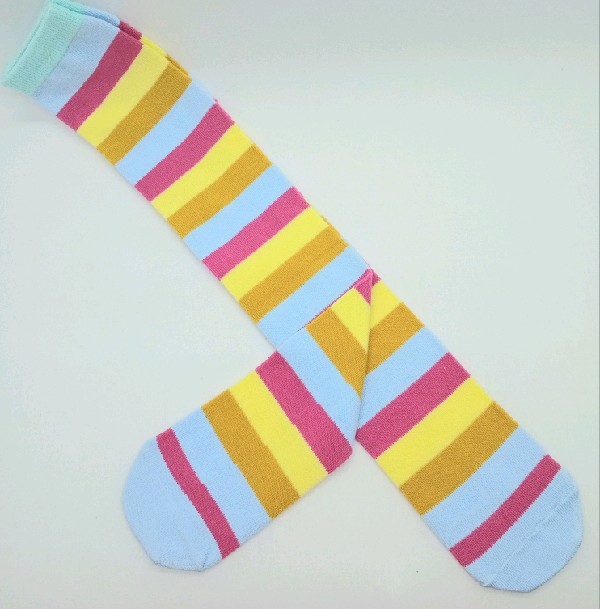 Knee High - Broad Stripe - Yellow, Maroon, Blue & Mustard