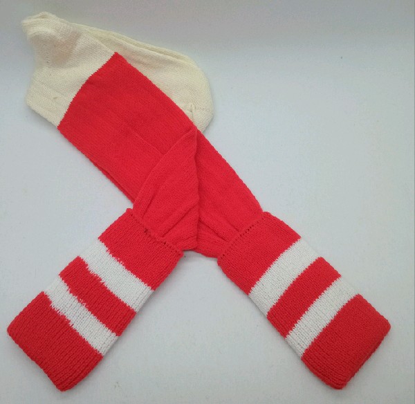 Rugby Sock - Red with White stripe