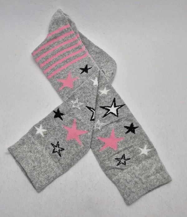 Knee High - Grey with Stars