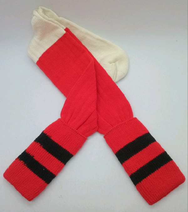 Rugby Sock - Red with Black stripe