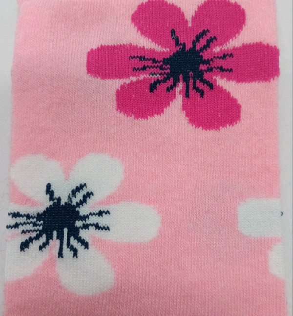 Knee High - Pink with Flowers