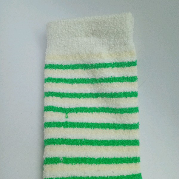 Knee High - Terry Thin Stripe - White, Yellow & Green
