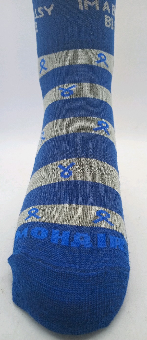 Low Cut - Mohair - Royal Blue & Grey