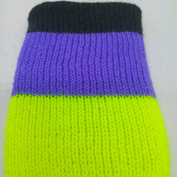 Neon Striped Rugby / Hockey - Black, Purple & Pink