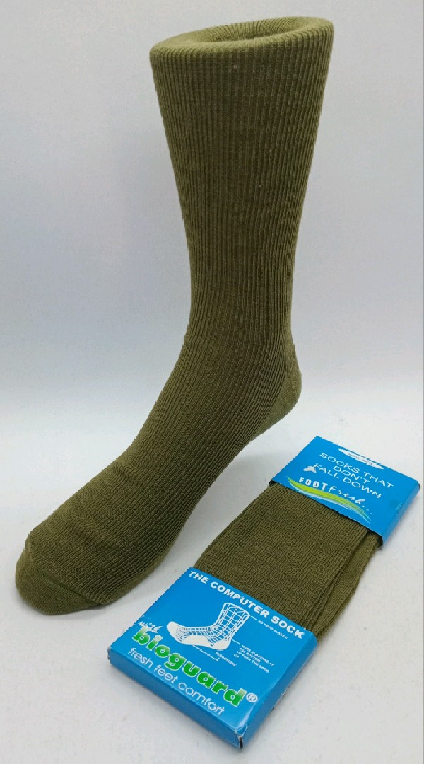 Bioguard Wool Computer Sock - Olive Green