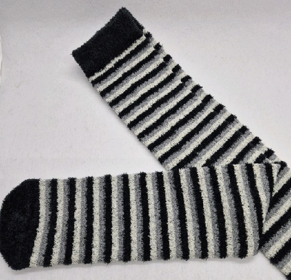 Knee High Terry - Black, Light Grey & Dark Grey