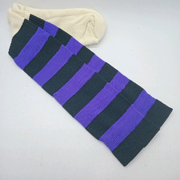 Nylon Rugby /Hockey with Padded Foot - Black & Purple