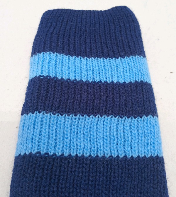 Rugby Sock - Navy with Powder Blue stripe
