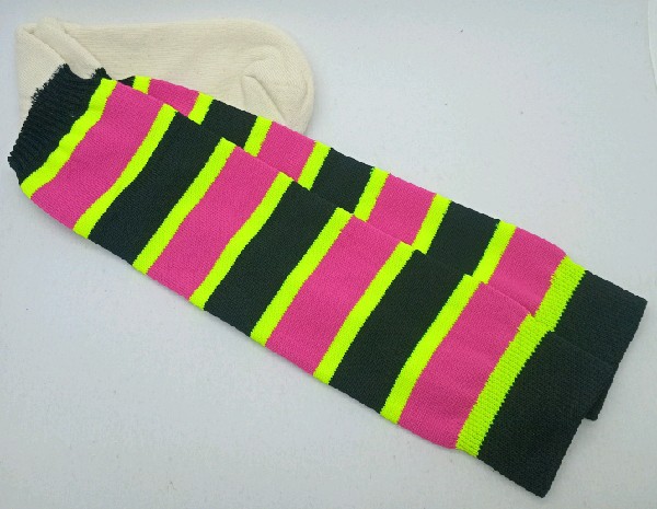 Nylon Rugby /Hockey with Padded Foot - Maroon,  Yellow  & Black