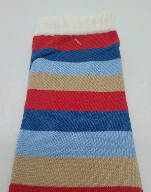 Knee High - Broad Stripe - Red, Khaki, Powder Blue & Navy