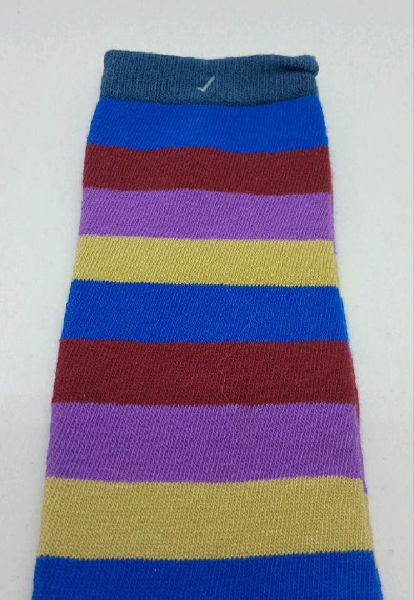 Knee High - Broad Stripe - Blue, Khaki, Purple & Maroon