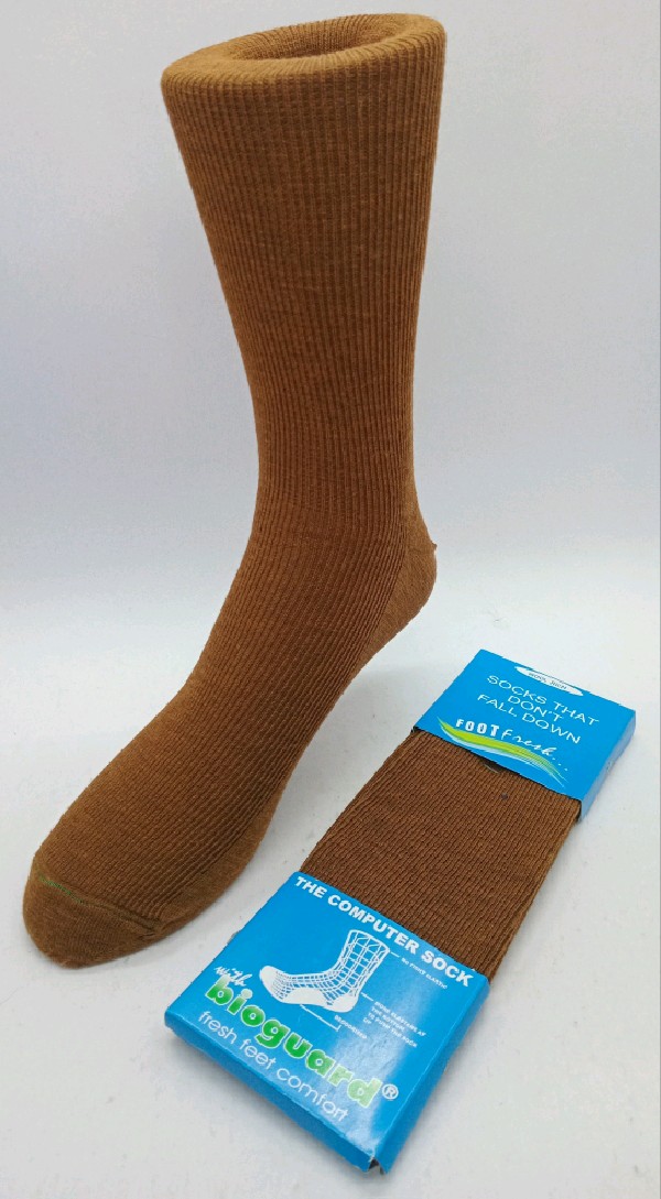 Bioguard Wool Computer Sock - Brown