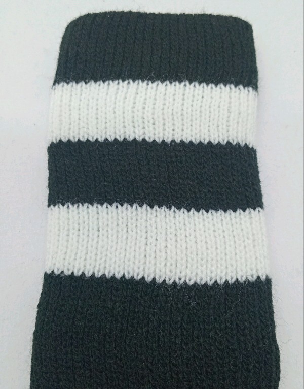 Rugby Sock - Black with White stripe