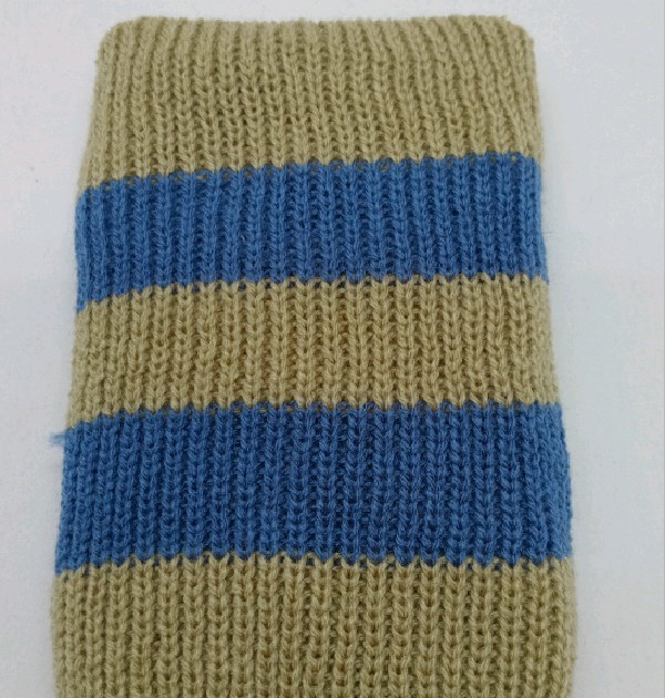 Rugby Sock - Khaki with airforce blue stripe