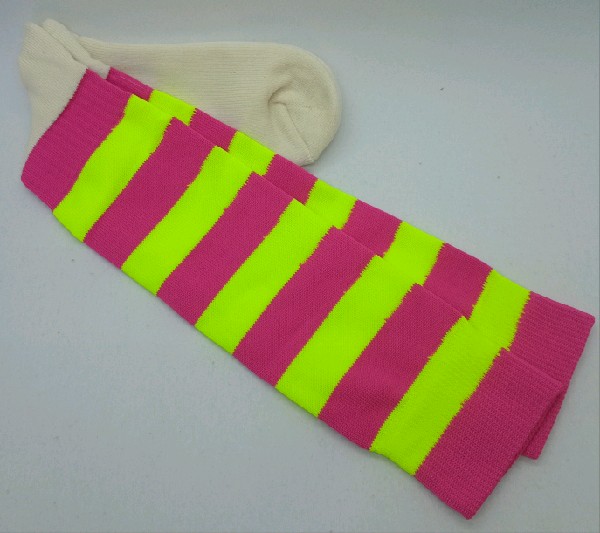 Nylon Rugby /Hockey with Padded Foot - Yellow & Maroon