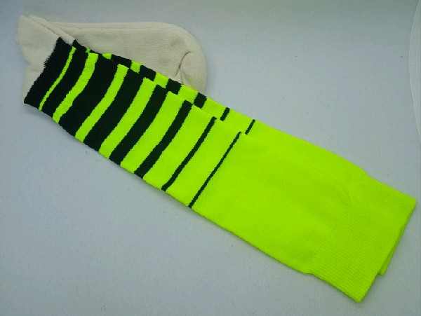 Nylon Rugby /Hockey with Padded Foot - Yellow & Black Stripes