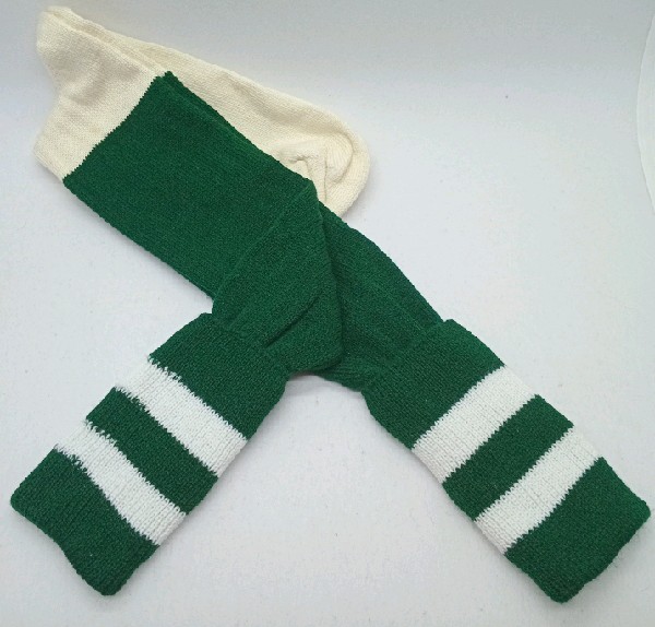 Rugby Sock -  Bottle Green with White stripe