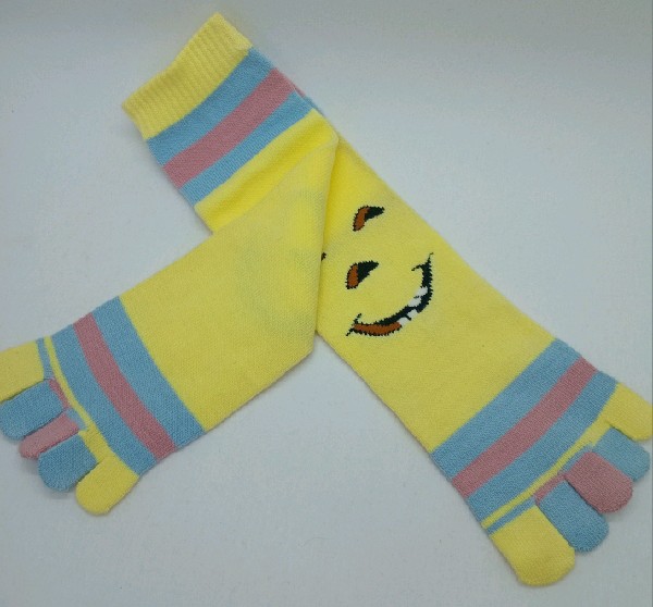 Toe Socks with Smiley Face