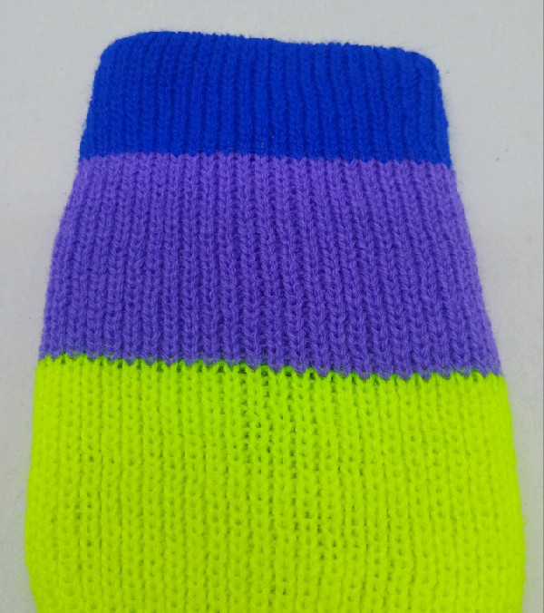 Neon Striped Rugby / Hockey - Blue, Purple & Yellow