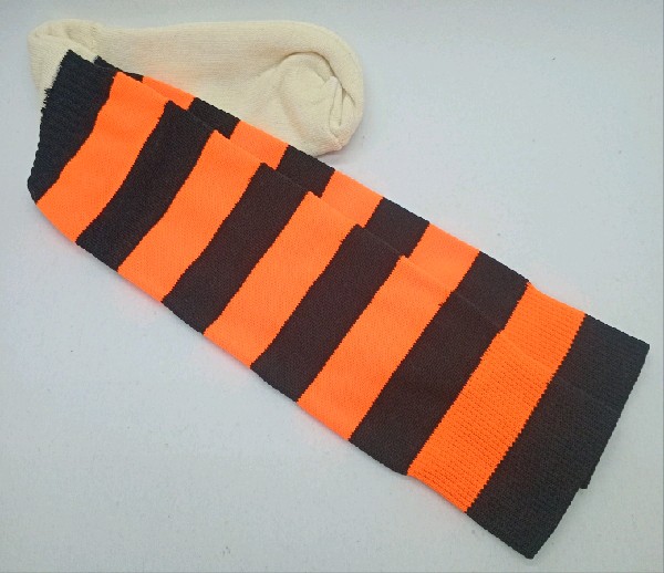 Nylon Rugby /Hockey with Padded Foot - Orange  & Black