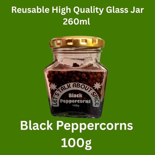 260ml Spice Jar  - Black Peppercorns 100g