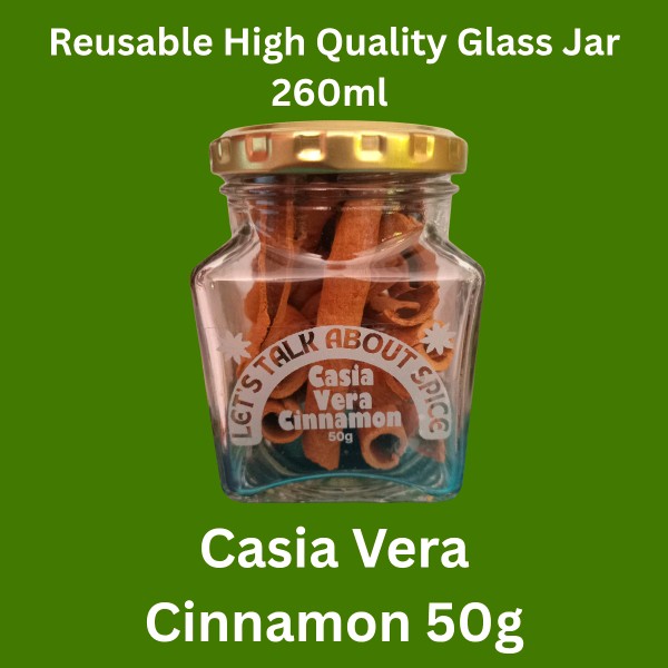 260ml Spice Jar - Casia Vera Cinnamon 50g