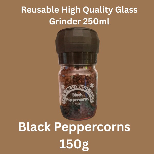 250ml Grinder Black Peppercorns 150g