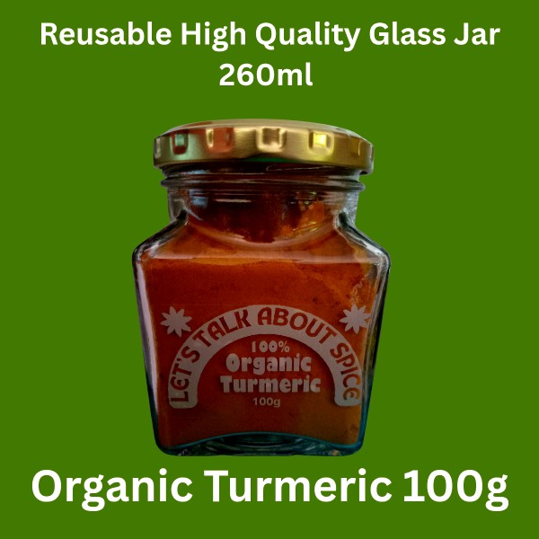 260ml Spice Jar - 100% Organic Turmeric 100g