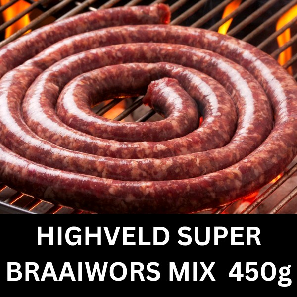 Highveld Super Braaiwors Mix 450g